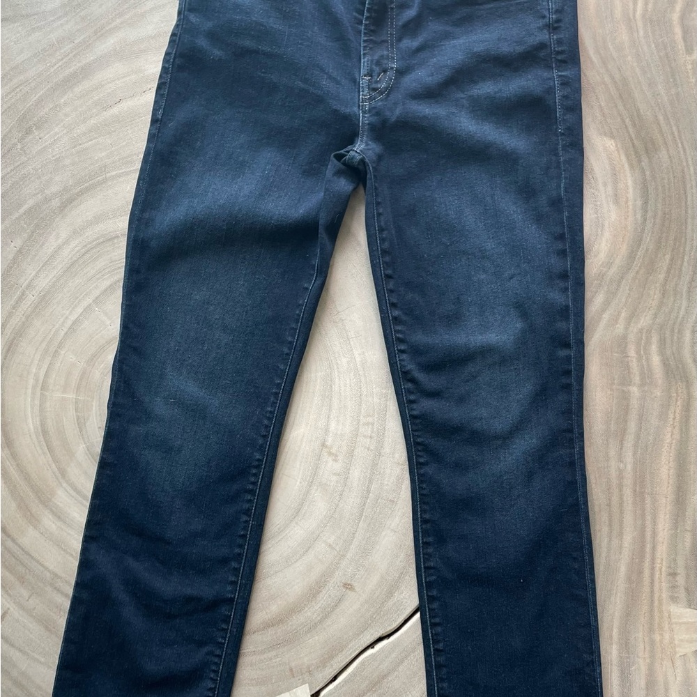 MOTHER Dark Blue Ankle Jeans - Picture 2 of 7